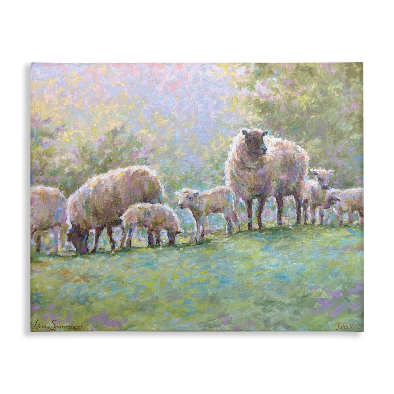 Stupell Industries Misty Morning Sheep on Hill Canvas By Linda Sperruzzi